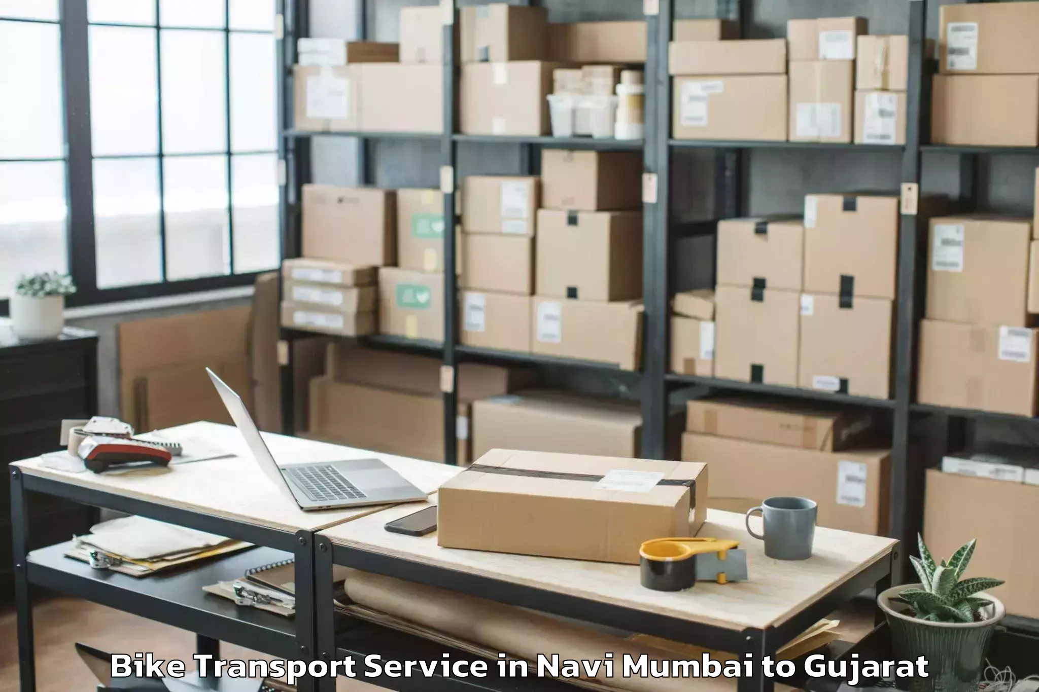 Quality Navi Mumbai to Sarkhej Bike Transport